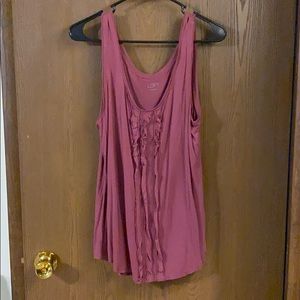 Ann Taylor LOFT size Large Ruffle Tank